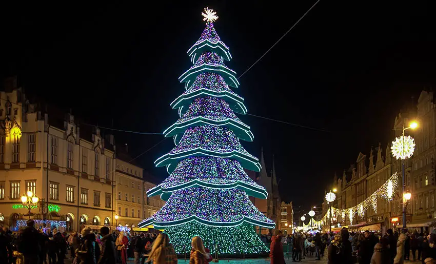 Weihnachtsmarkt auf dem Breslauer Marktplatz. Foto: Stadtverwaltung Wrocław