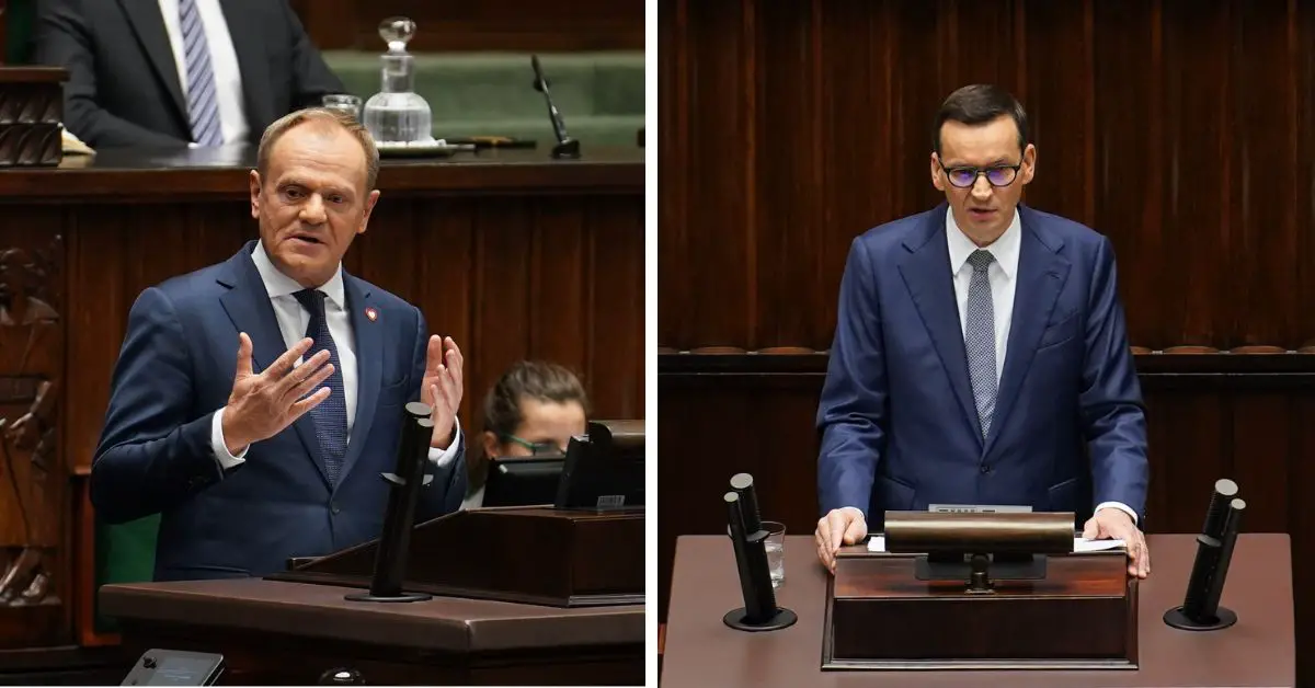 Donald Tusk (links) und Mateusz Morawiecki (rechts) - Foto: Facebook/Sejm Rzeczypospolitej Polskiej