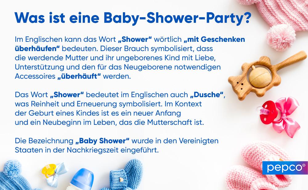 Pepco-Infografik über eine Baby-Shower-Party
