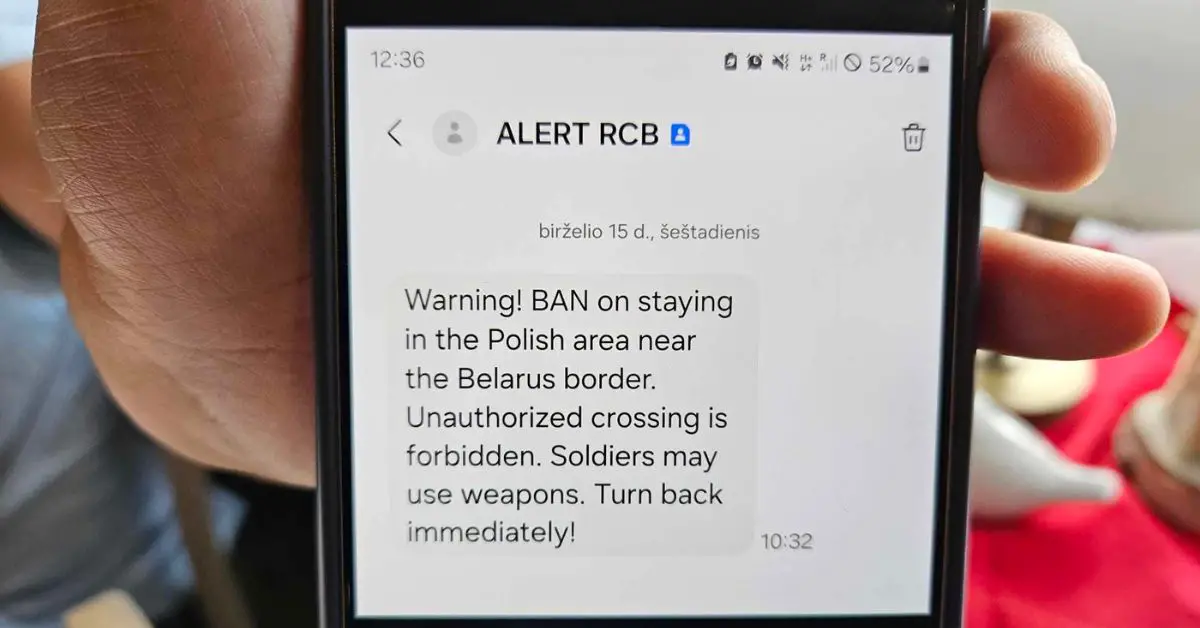 RCB Warnungen, Puffzone an der Grenze, beunruhigende SMS, Belarus