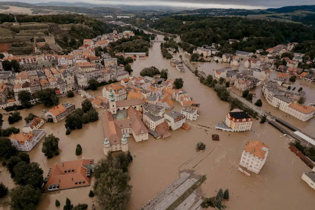 polen. hochwasser, überschwemmungen, unwetter, starkregen