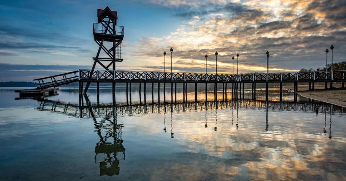 Polen, Urlaub, Tourismus, Dombrowa, Krakau. Strand, Seebrücke