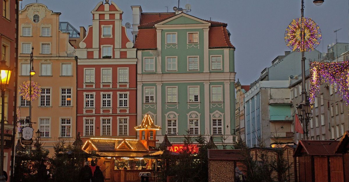 breslau, marktplatz, weihnachtsmarkt, silvester, wrocław