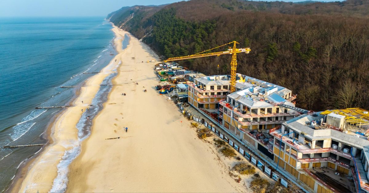 baustelle, misdroy, międzyzdroje, strand, apartmentkomplex, the sea resort