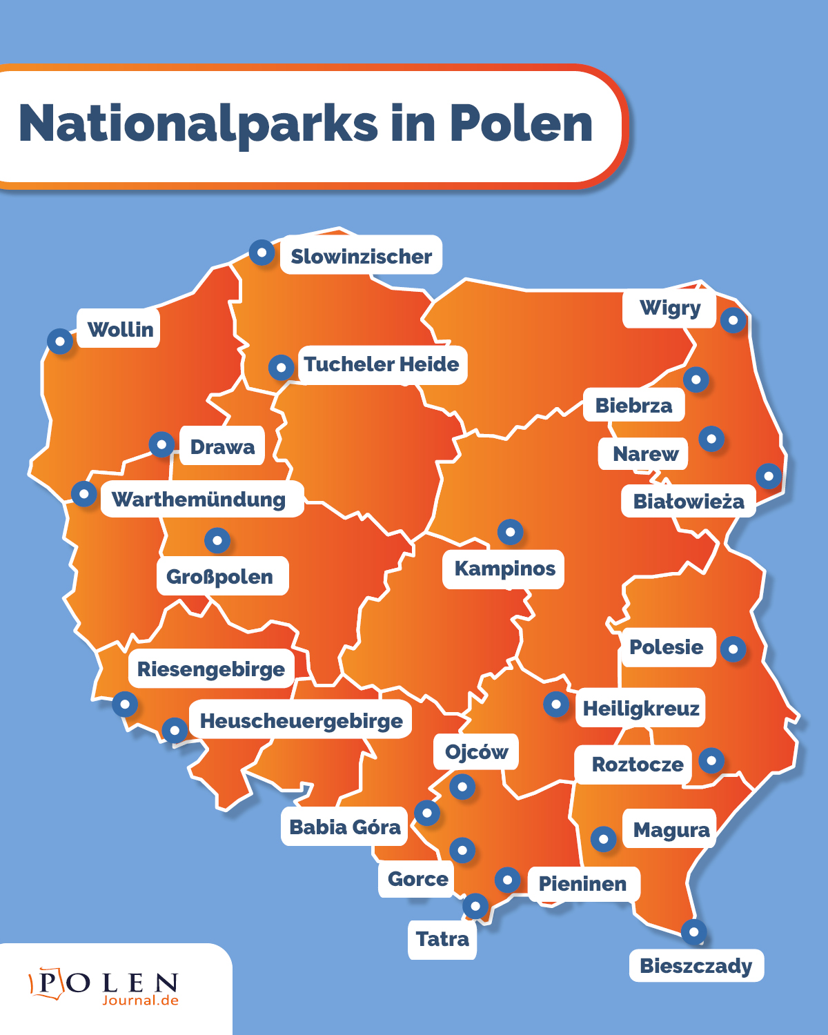 nationalparks in polen, nationalpark, karte, polen