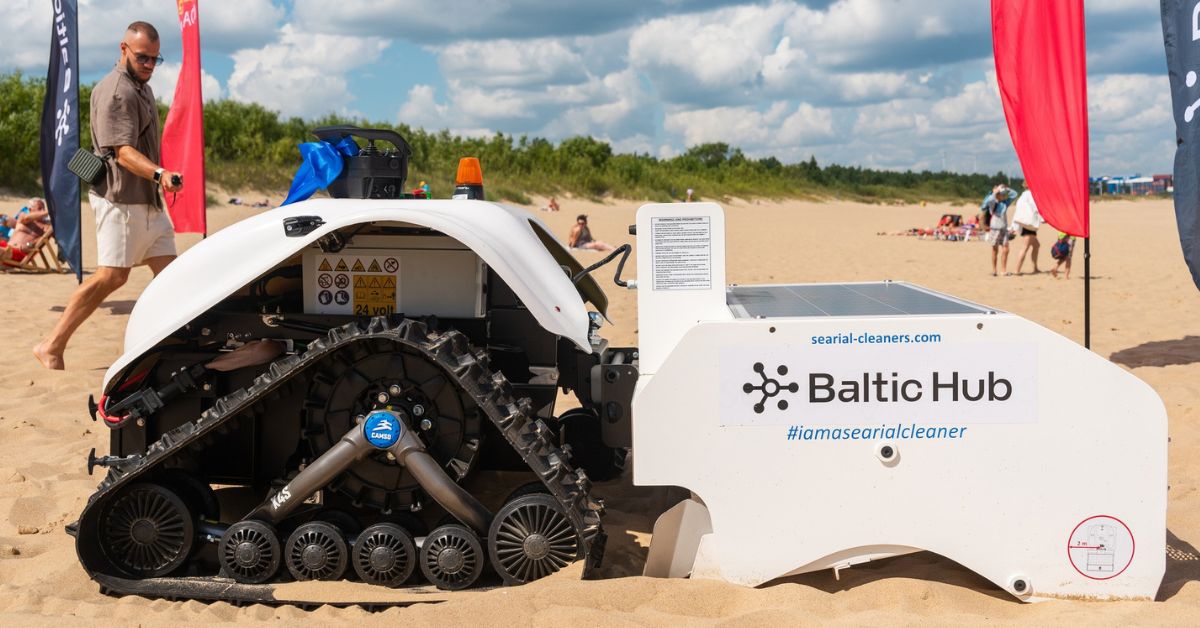 Polen, BeBot, Roboter BeBot, Heubude, Gdańsk, Danzig, Baltic Hub, Roboter, Strand, Strand Reinigung, reinigung des Strandes, Roboter zur Reinigung des Strandes,