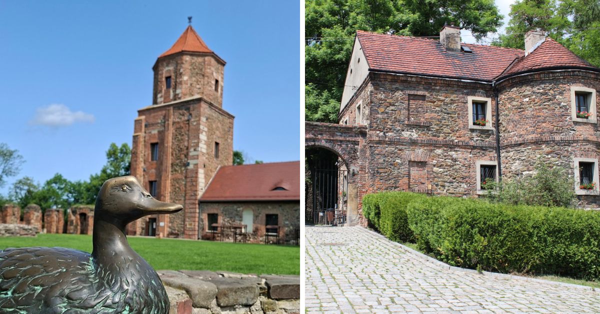 burg tost, zamek toszek, schlesien, śląsk, geschichte, burggraben