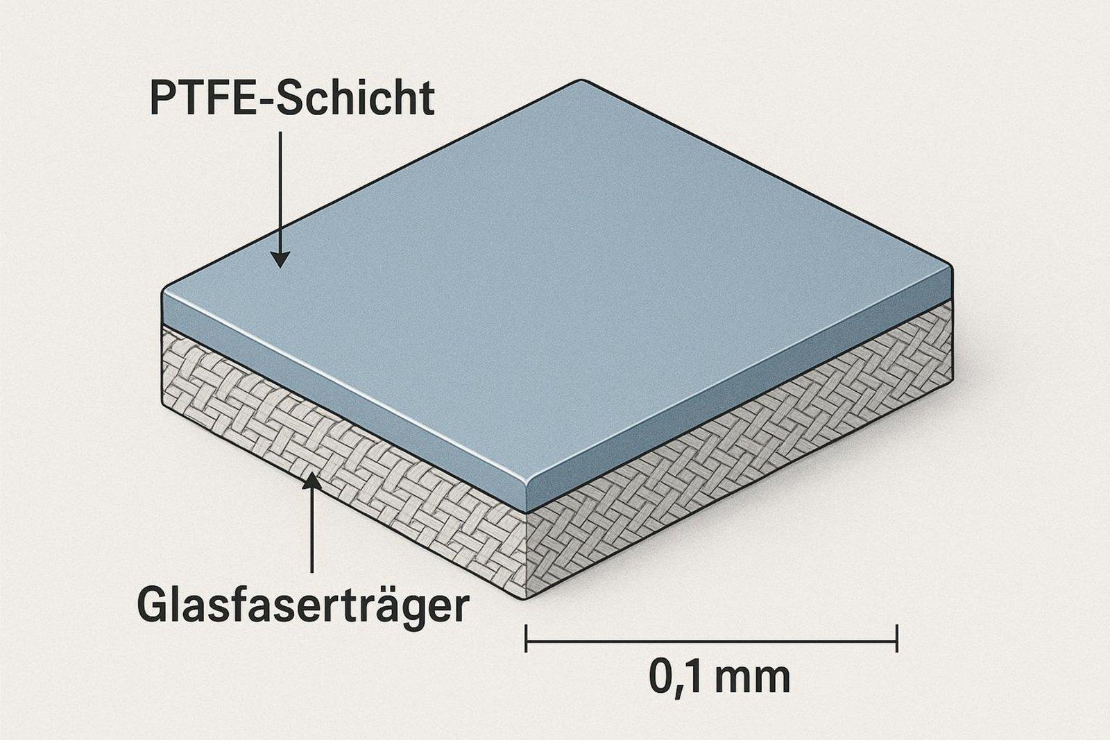 ptfe, beschichtung, gewebe, aufbau