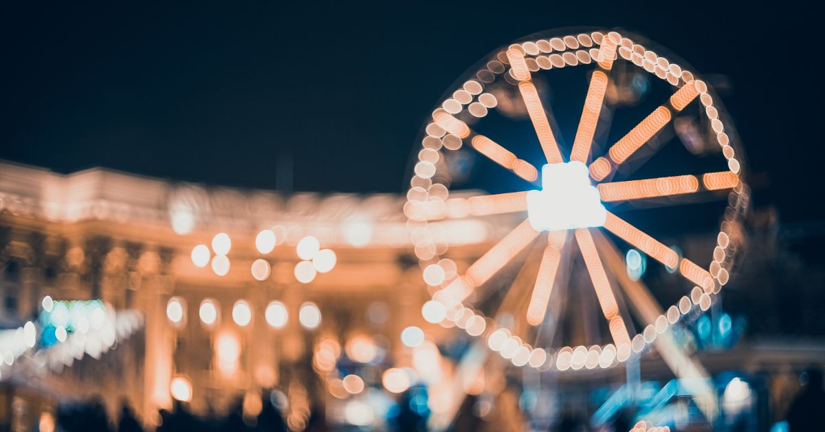 riesenrad, weihnachtsmarkt, weihnachten, lichter, attraktion, weihnachtsdorf