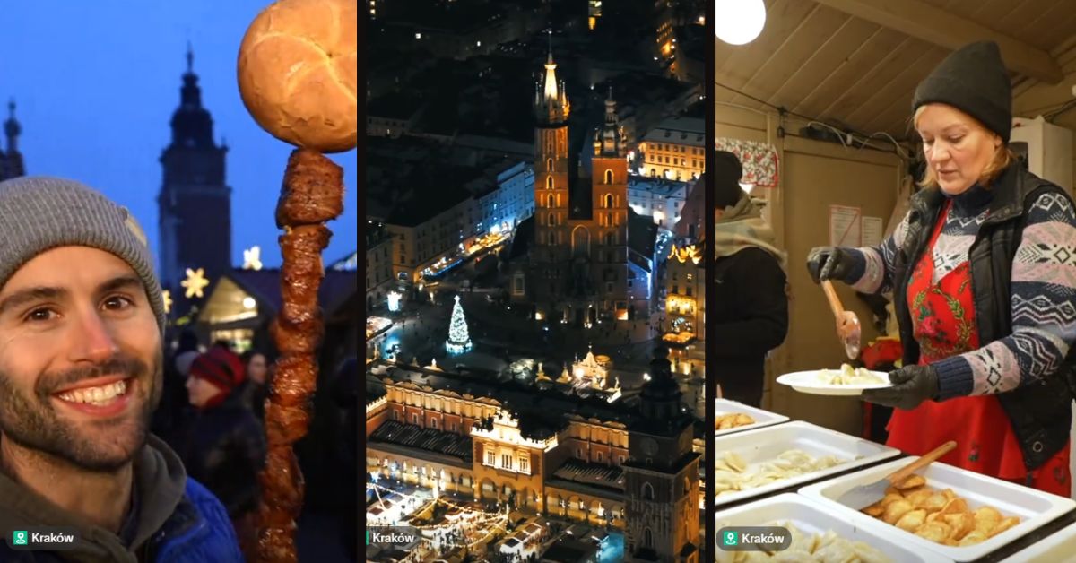 Krakauer Weihnachtsmarkt, Weihnachtsmarkt Krakau, Polen Weihnachtsmarkt, kanadischer Tourist Polen, Dave Mani Krakau, polnische Spezialitäten Weihnachtsmarkt, Kanadier, Dave Mani, Ausländer über Polen, Polen, Kraków, Krakau,