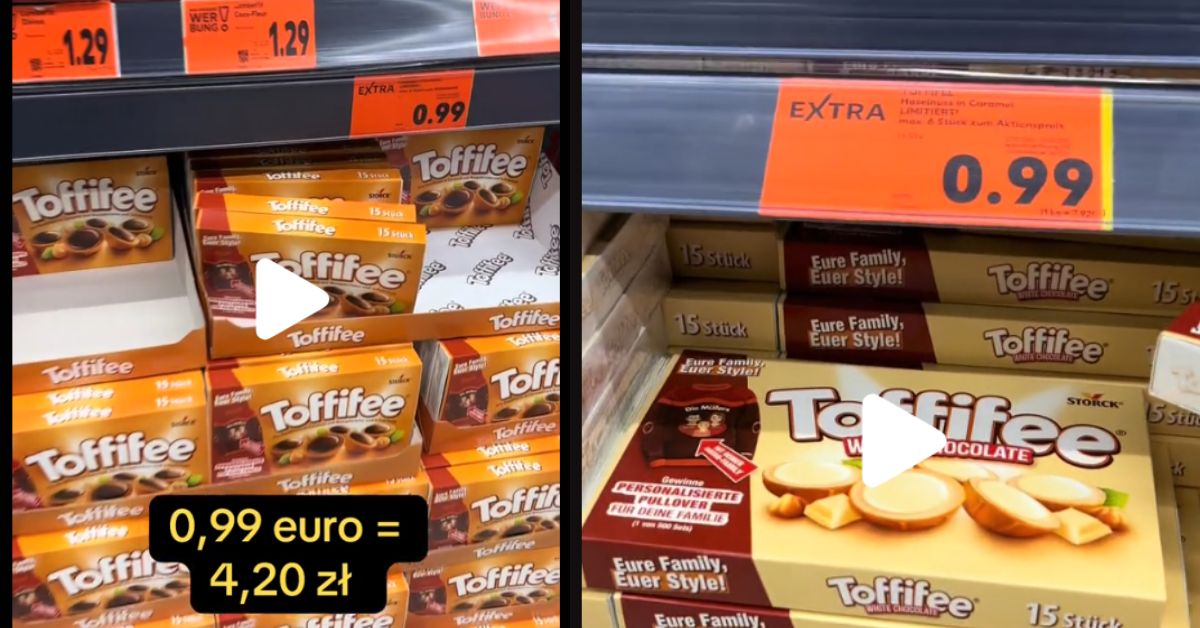 Toffifee Deutschland, Kaufland Angebot, Preisunterschied Polen Deutschland, Toffifee günstig, deutsche Supermarktangebote, polnische Verbraucher Polen, Pole, Pole in Deutschland,