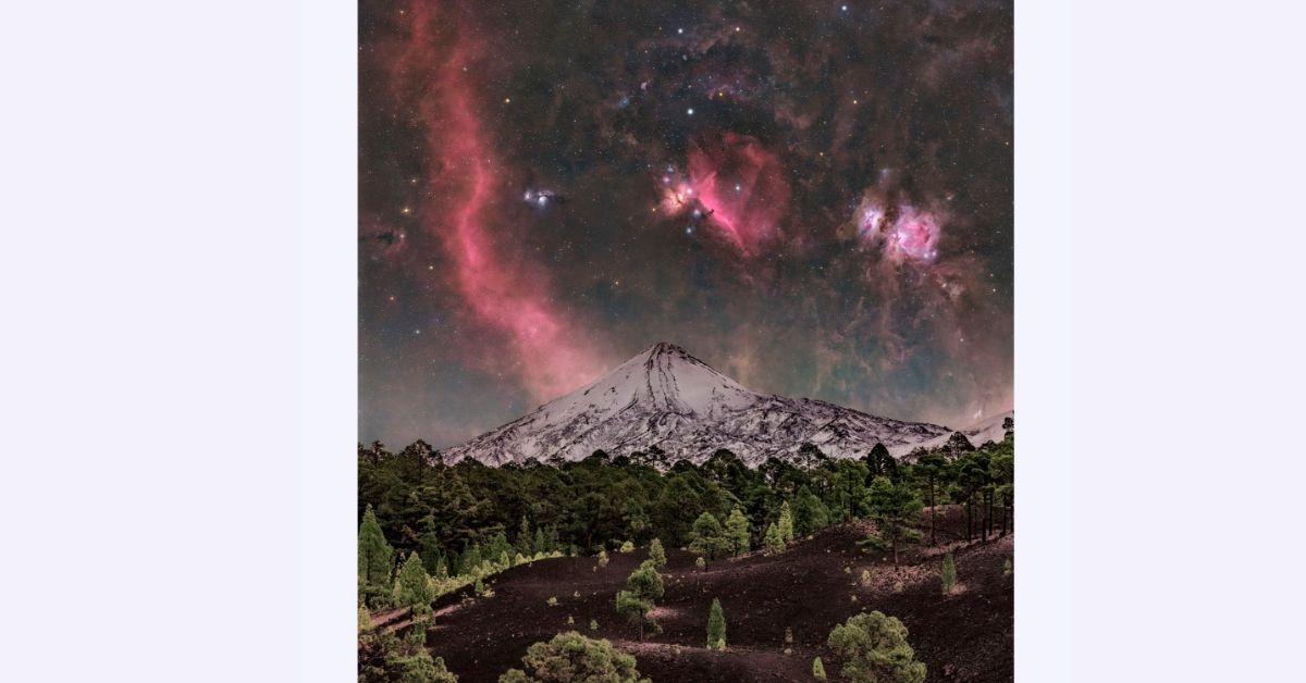 Marcin Rosadziński, NASA APOD, Astronomy Picture of the Day, polnischer Astrofotograf, Orion Sternbild, Vulkan Teide, Teneriffa, NASA Auszeichnung, Astrofotografie Polen, Polen, NASA,
