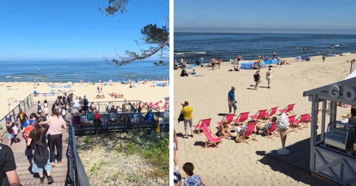 Stegna Steegen, Ostsee Polen, polnische Ostsee, Strand Stegna, Hitzewelle Polen, Sommer an der Ostsee, Touristenansturm Ostsee, Wetter Stegna, Ferien Polen Ostsee, Ostseestrand Polen, Badeurlaub Polen, hohe Temperaturen Polen, Ostsee Wetter, Strandbesucher Stegna, Sommerurlaub Polen,