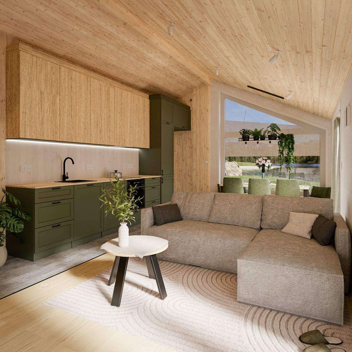tiny house, modulhaus, aurora company, inneres, wohnzimmer